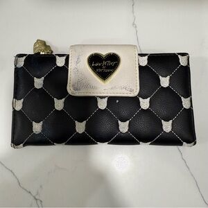 Betsey Johnson Black and White cat Wallet